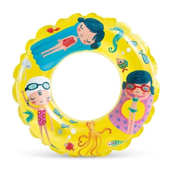 Flotador Inflable Anillo INTEX Transparent Ring 61 cm, Colores Surtidos