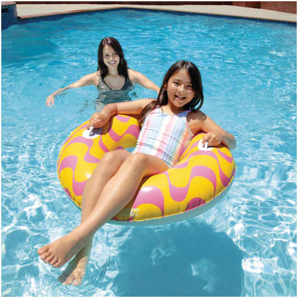 Flotador Anillo Inflable INTEX Rainbow Remolino 91 cm