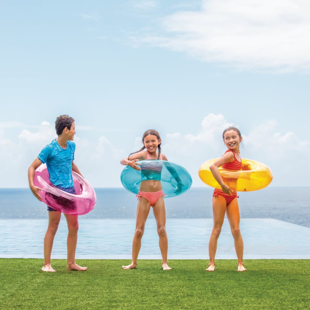 Flotador Anillo Inflable INTEX Transparente 76 cm, 330L