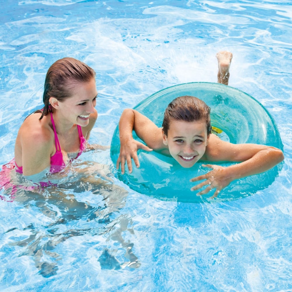 Flotador Anillo Inflable INTEX Transparente 76 cm, 330L