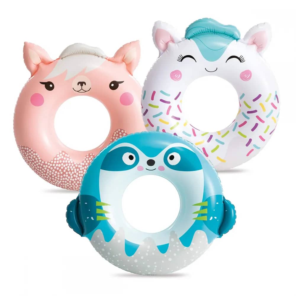 Flotador Inflable Anillo INTEX Cute Animal 76 cm, Diseños Surtidos