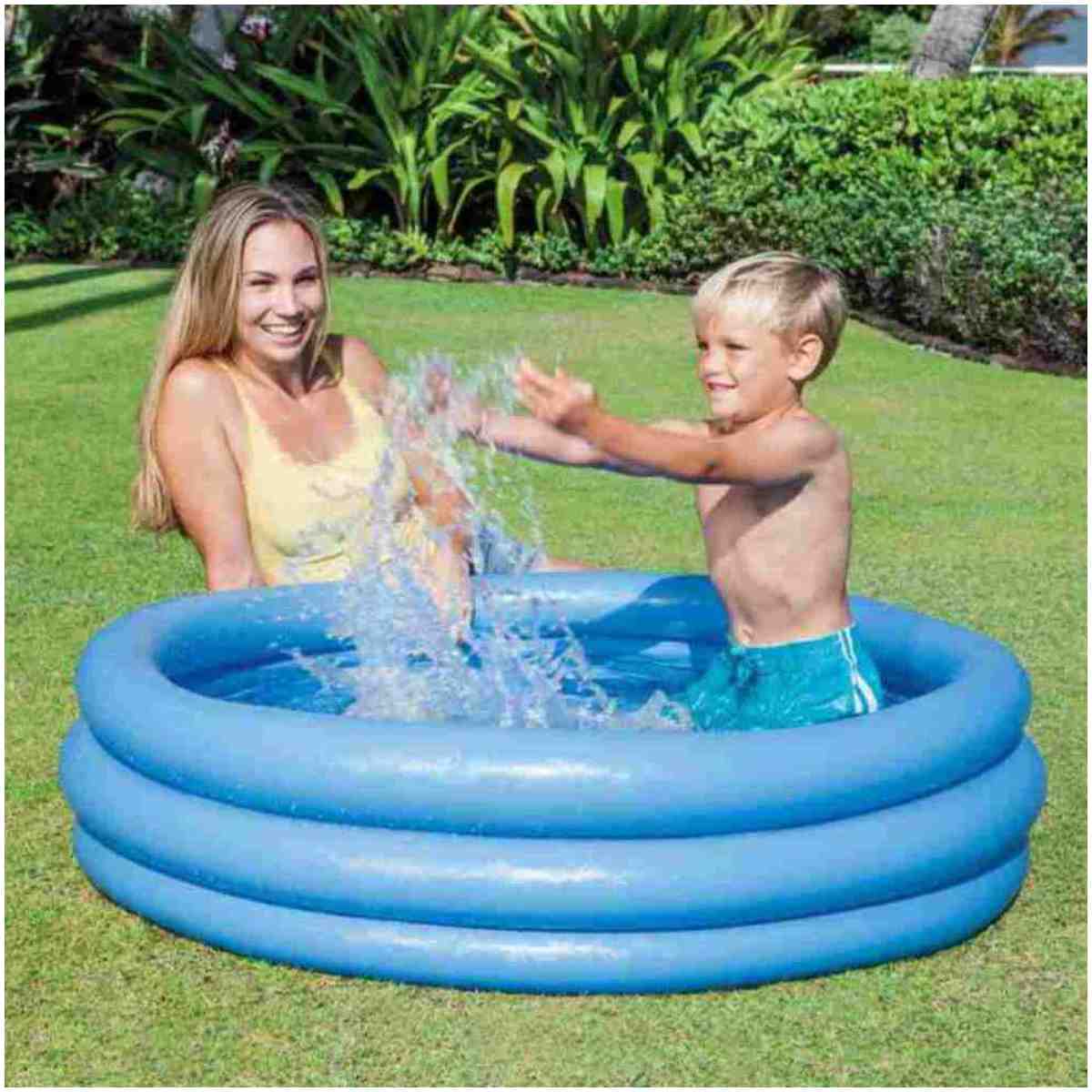 Piscina Inflable Infantil INTEX 3 Anillos, 114 x 25 cm, Azul