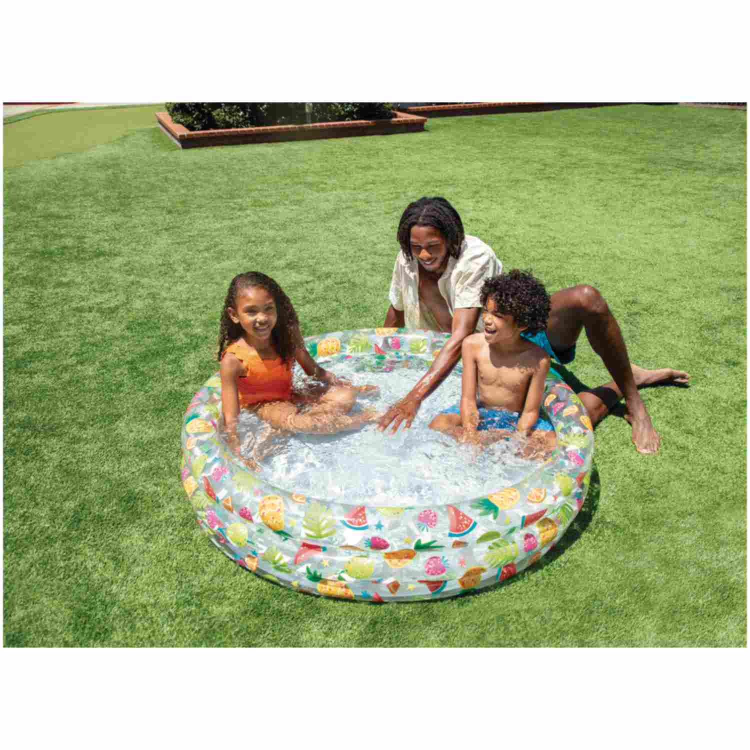 Piscina Infantil Inflable 3 Anillos Piñas INTEX