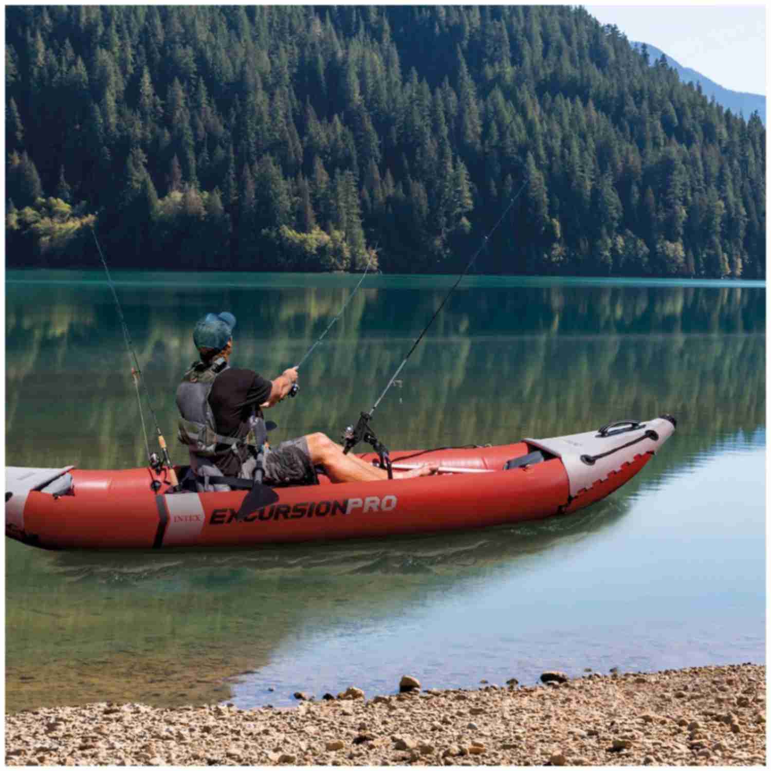 Kayak Inflable Individual INTEX Excursion Pro K1 para 1 Persona