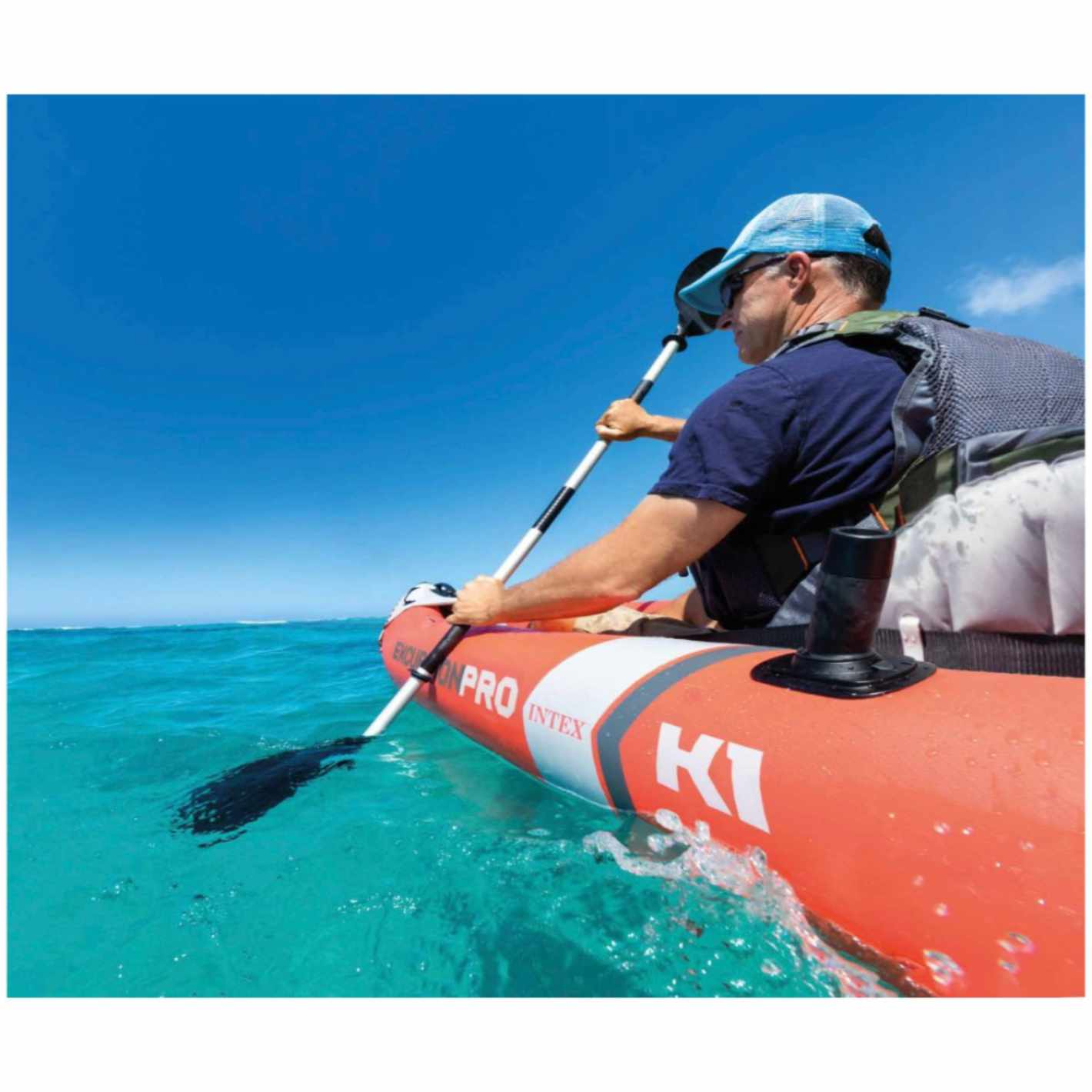 Kayak Inflable Individual INTEX Excursion Pro K1 para 1 Persona