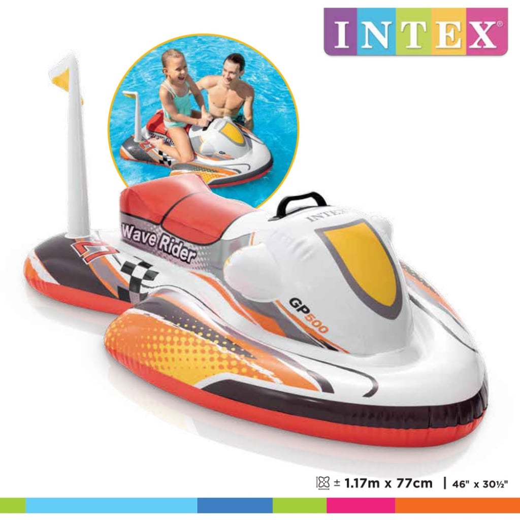 Flotador Moto Acuática Inflable INTEX 177 x 77 cm.
