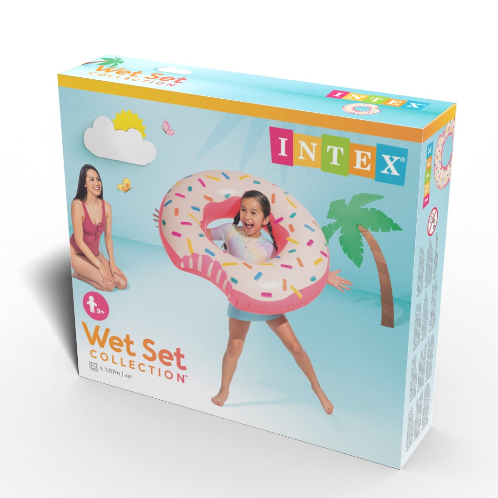 Flotador INTEX Rainbow Donut Tube  94x23 cm
