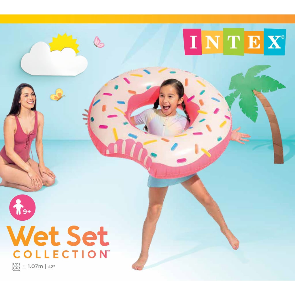 Flotador INTEX Rainbow Donut Tube  94x23 cm