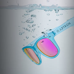 Lentes de sol flotantes Aztron Dream celestes cayendo al agua