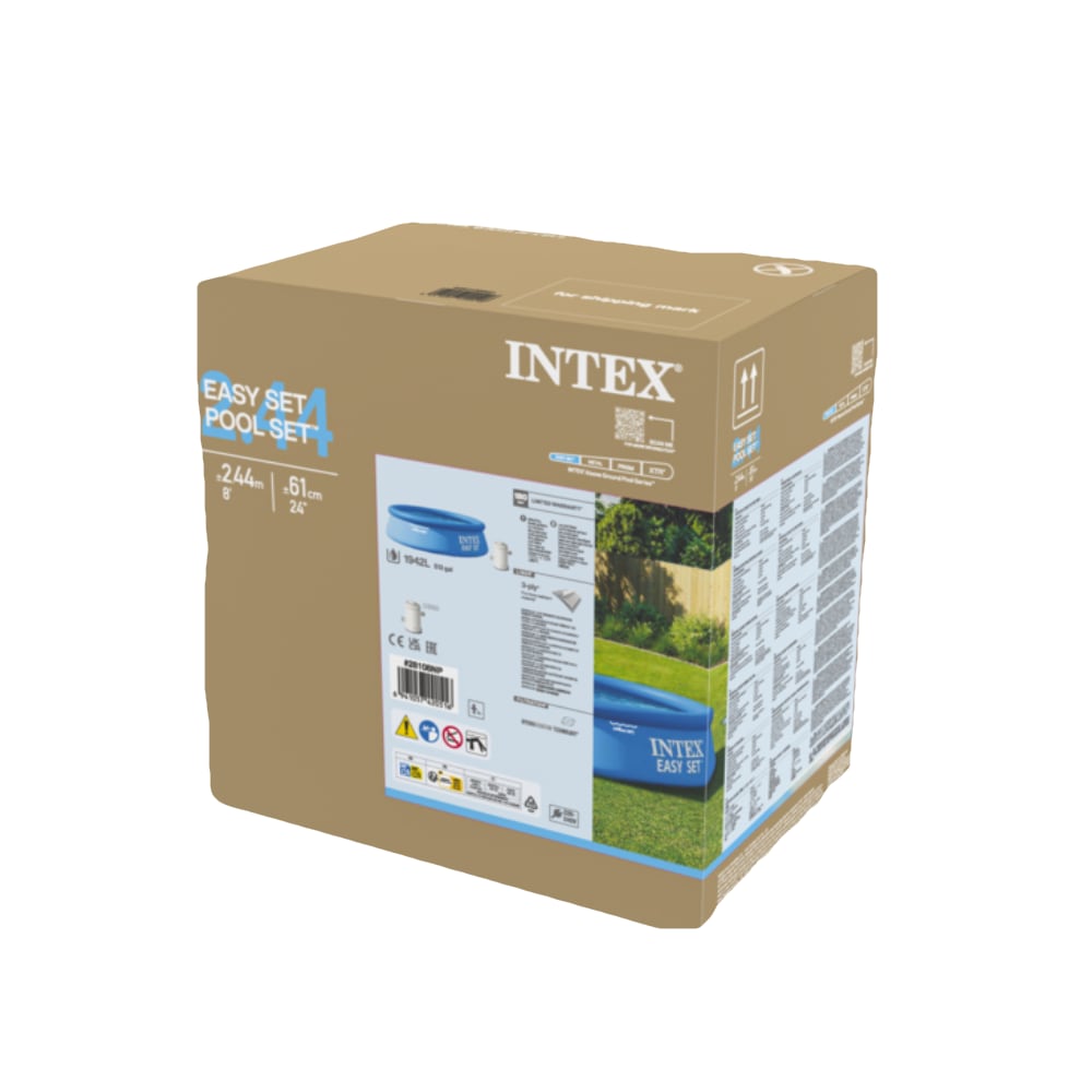Piscina Inflable INTEX Easy Set 244 X 61 cm, 1.942L, con Bomba de Filtro