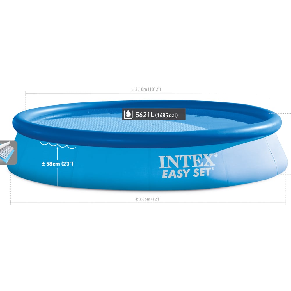 Piscina Fast Set Redonda INTEX 457 x 84 cm, 9.792L, con Bomba de Filtro