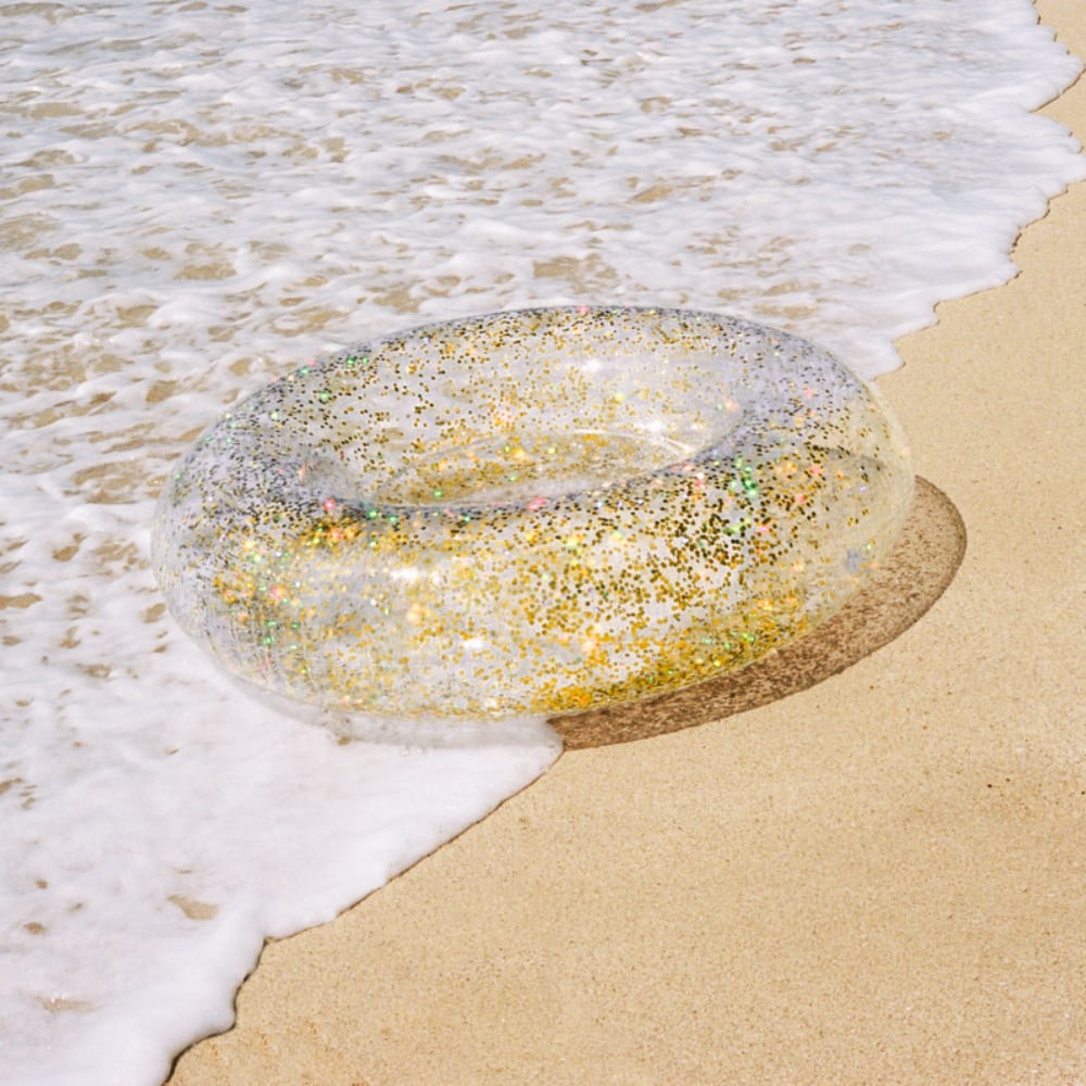 Flotador Anillo Transparente Glitter INTEX