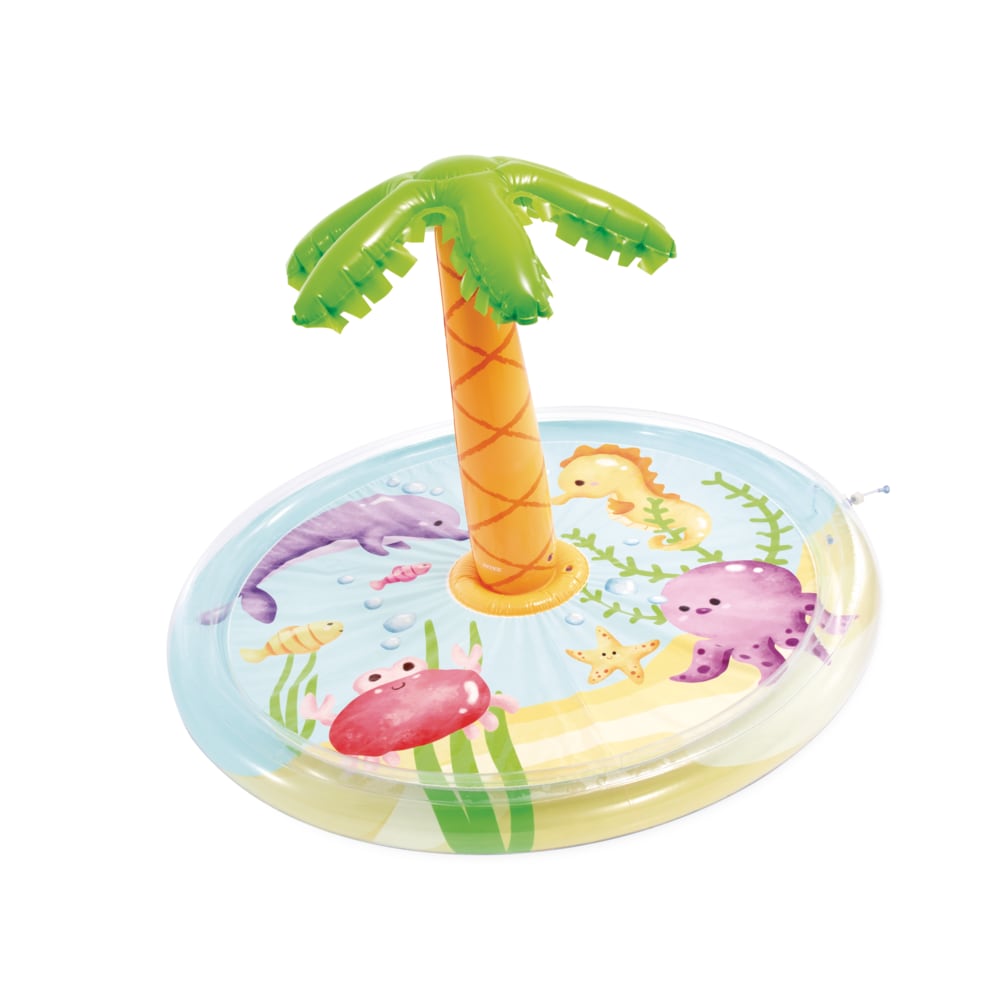 Piscina Infantil Inflable INTEX Spray Palmera con Rociador de Agua 173 X 104 cm, 166L