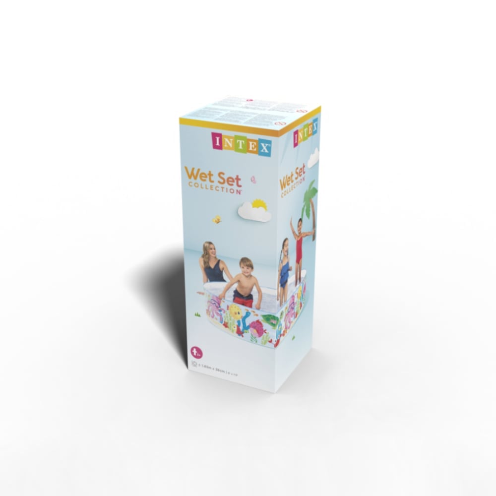 Piscina Infantil Rigida INTEX Ocean Play Snapset, Diseńos Surtidos, 183 x 38 cm, 958L