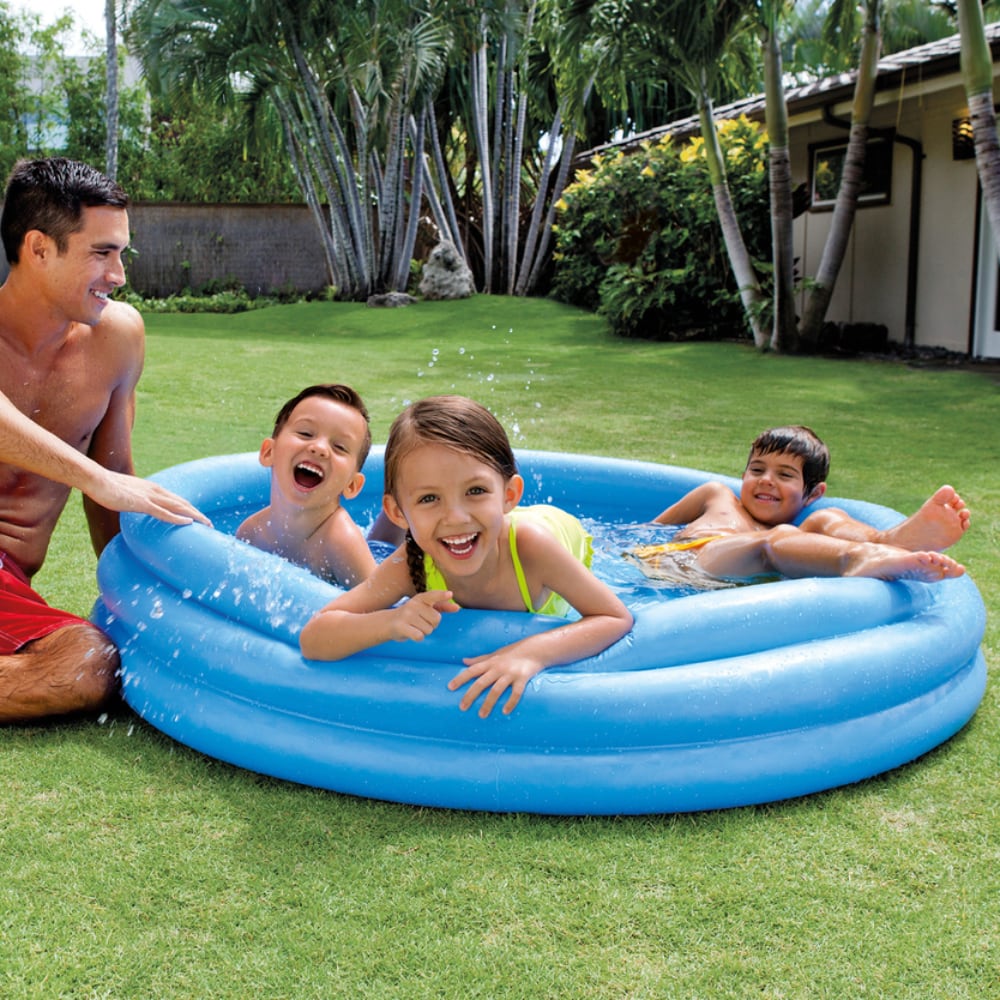 Piscina Inflable INTEX Crystal Blue de 3 Anillos 147 x 33 cm, 330L