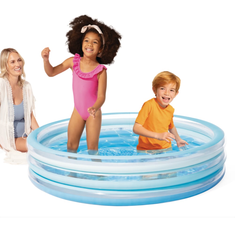Piscina Infantil Inflable INTEX Blue Biss con Suelo Estampado 147 x 33 cm, 330L