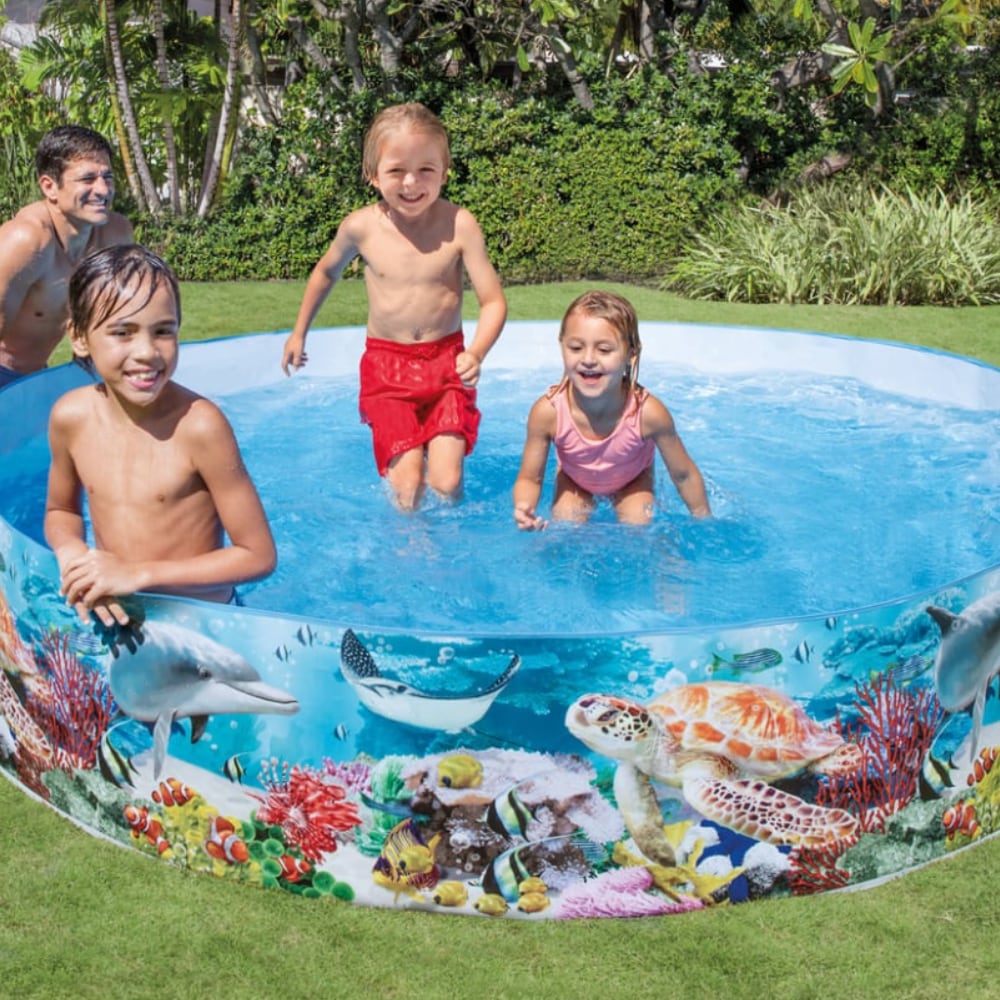 Piscina Niño Rígida Intex Deep Blue Sea Snapset 244 x 46 cm, 2.040L