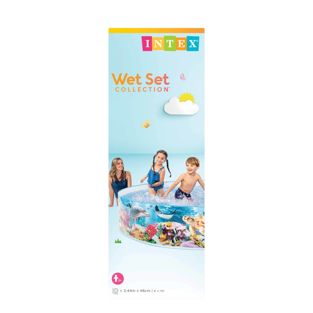 Piscina Niño Rígida Intex Deep Blue Sea Snapset 244 x 46 cm, 2.040L