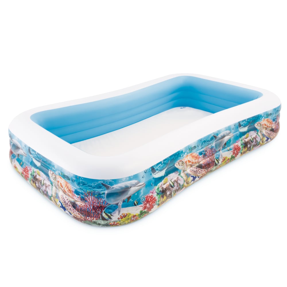 Piscina Inflable INTEX Infantil Tropical Rectangular 305 x 183 x 56 cm, 1.020L