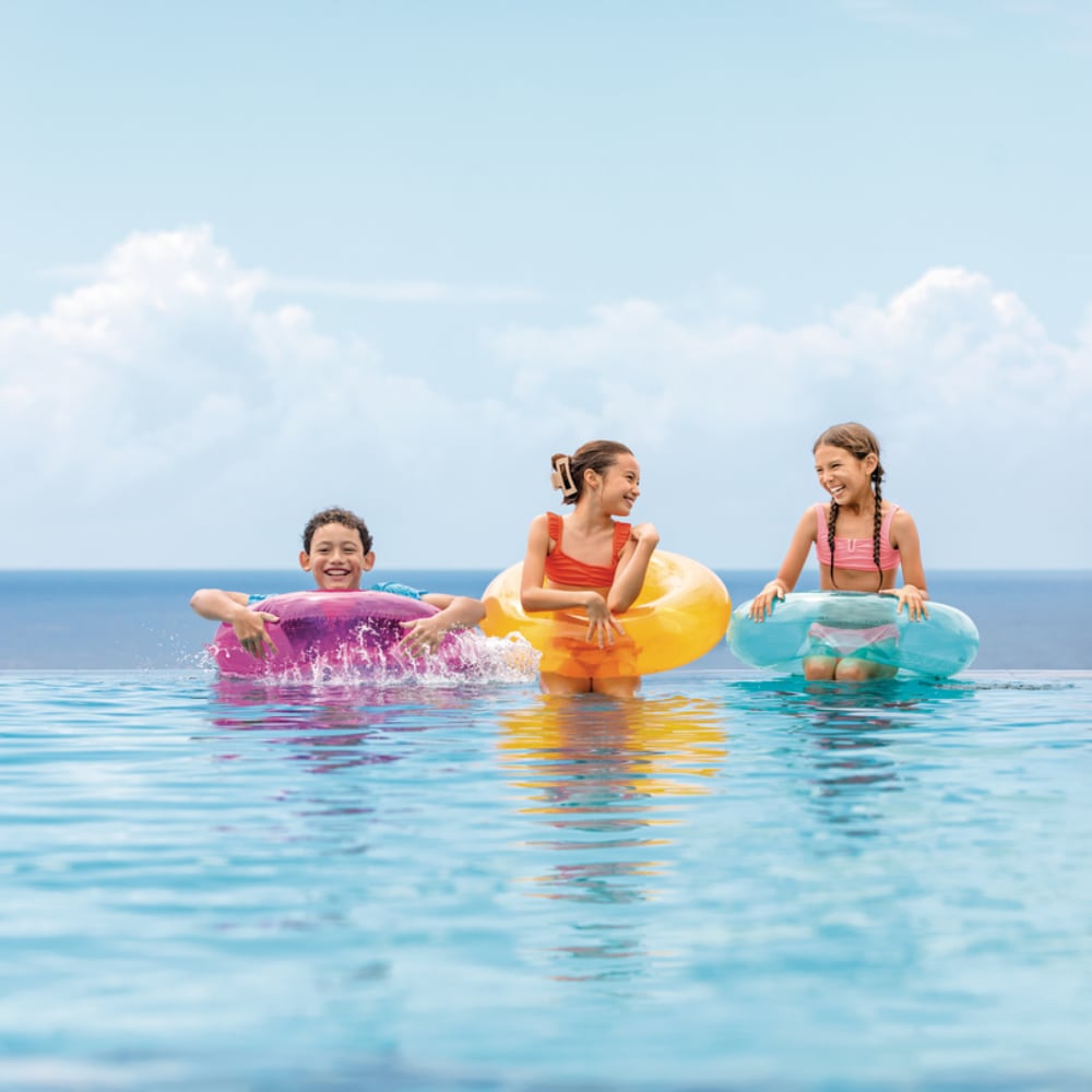 Flotador Anillo Inflable INTEX Transparente 76 cm, 330L