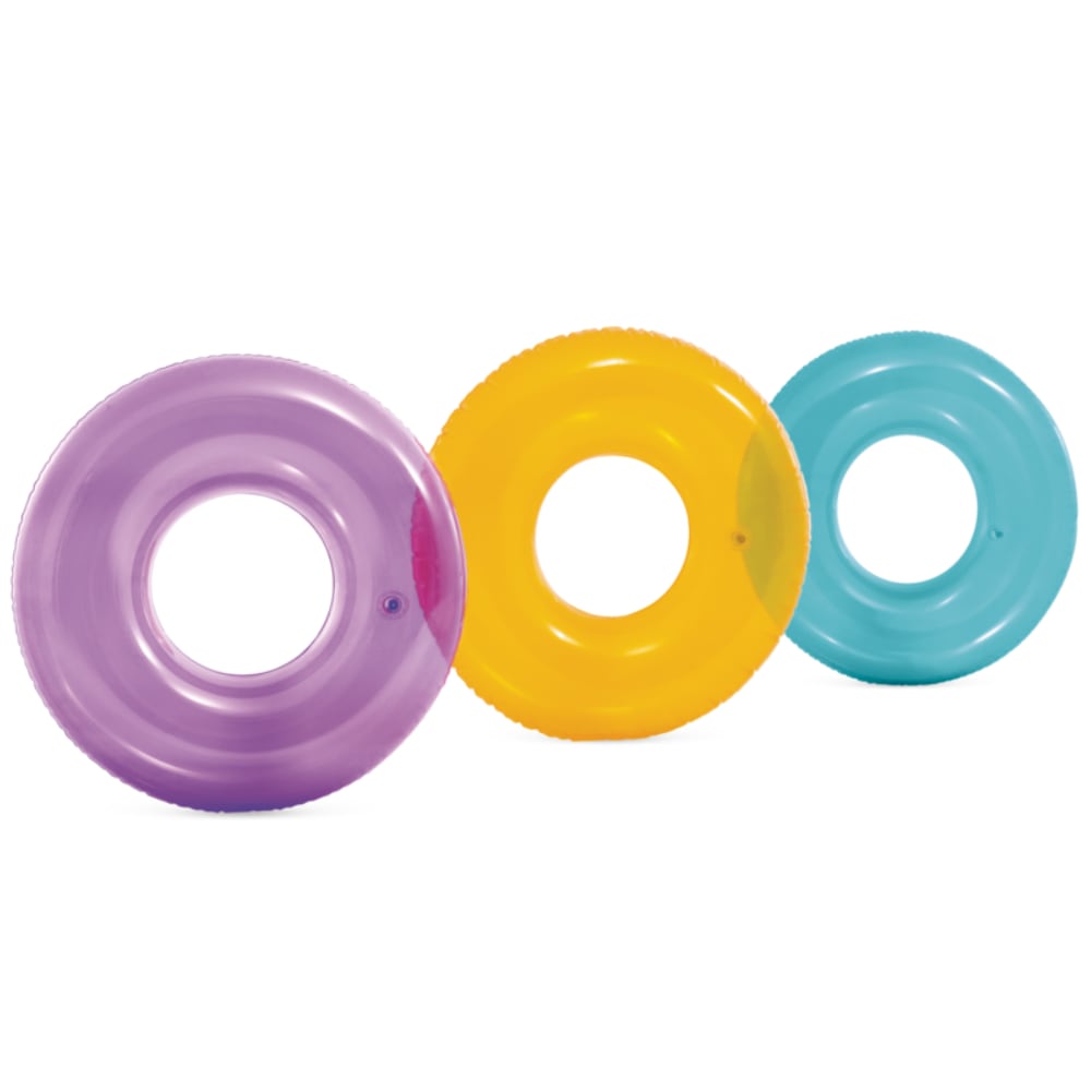 Flotador Anillo Inflable INTEX Transparente 76 cm, 330L