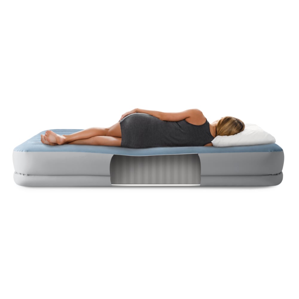 Colchón Inflable Eléctrico USB INTEX 1.5 Plazas Mid-Rise Comfort