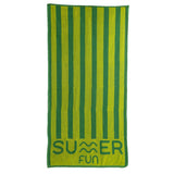 Toalla de Playa Stripes SUMMER FUN 90x180 cm Verde