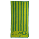Toalla de Playa Stripes SUMMER FUN 90x180 cm Verde
