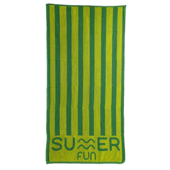 Toalla de Playa Stripes SUMMER FUN 90x180 cm Verde