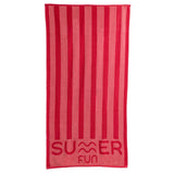 Toalla de Playa Stripes SUMMER FUN 90x180 cm Fuccia