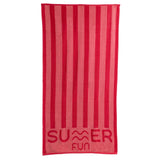 Toalla de Playa Stripes SUMMER FUN 90x180 cm Fucsia