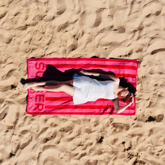 Toalla de Playa Stripes SUMMER FUN 90x180 cm Fucsia