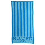 Toalla de Playa Stripes SUMMER FUN 90x180 cm Celeste