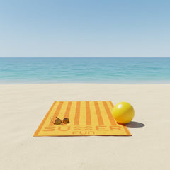 Toalla de Playa Stripes SUMMER FUN 90x180 cm Amarilla