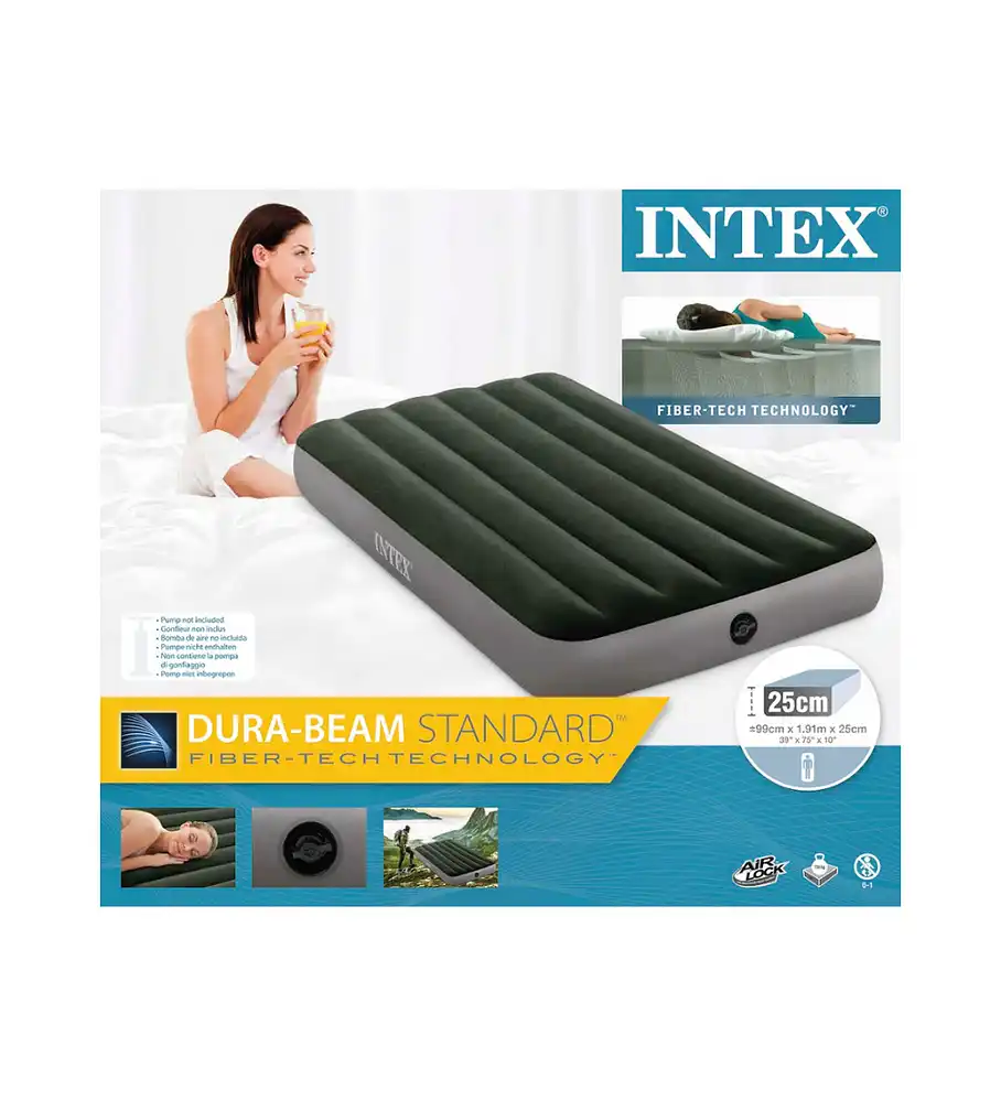 Colchón Inflable INTEX 1,5 Plazas Dura-Beam Prestige Downy