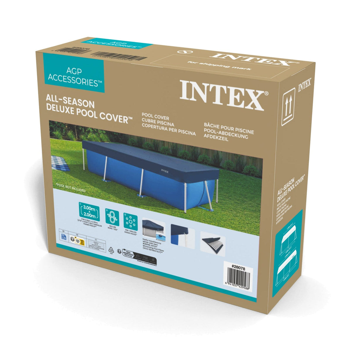 Cobertor All-Season INTEX para Piscina Rectangular 300 x 200 cm - caja