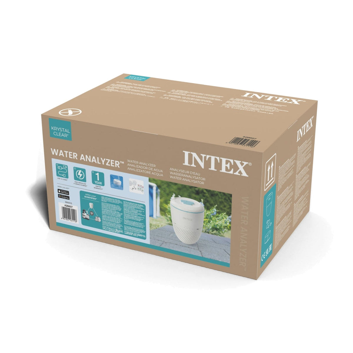 Analizador de Agua INTEX Krystal Clear con WiFi para Piscina - caja