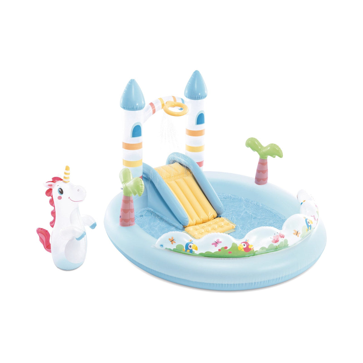 Centro de Juegos Inflable INTEX Castillo Unicornio con Tobogán 196 x 178 x 127 cm