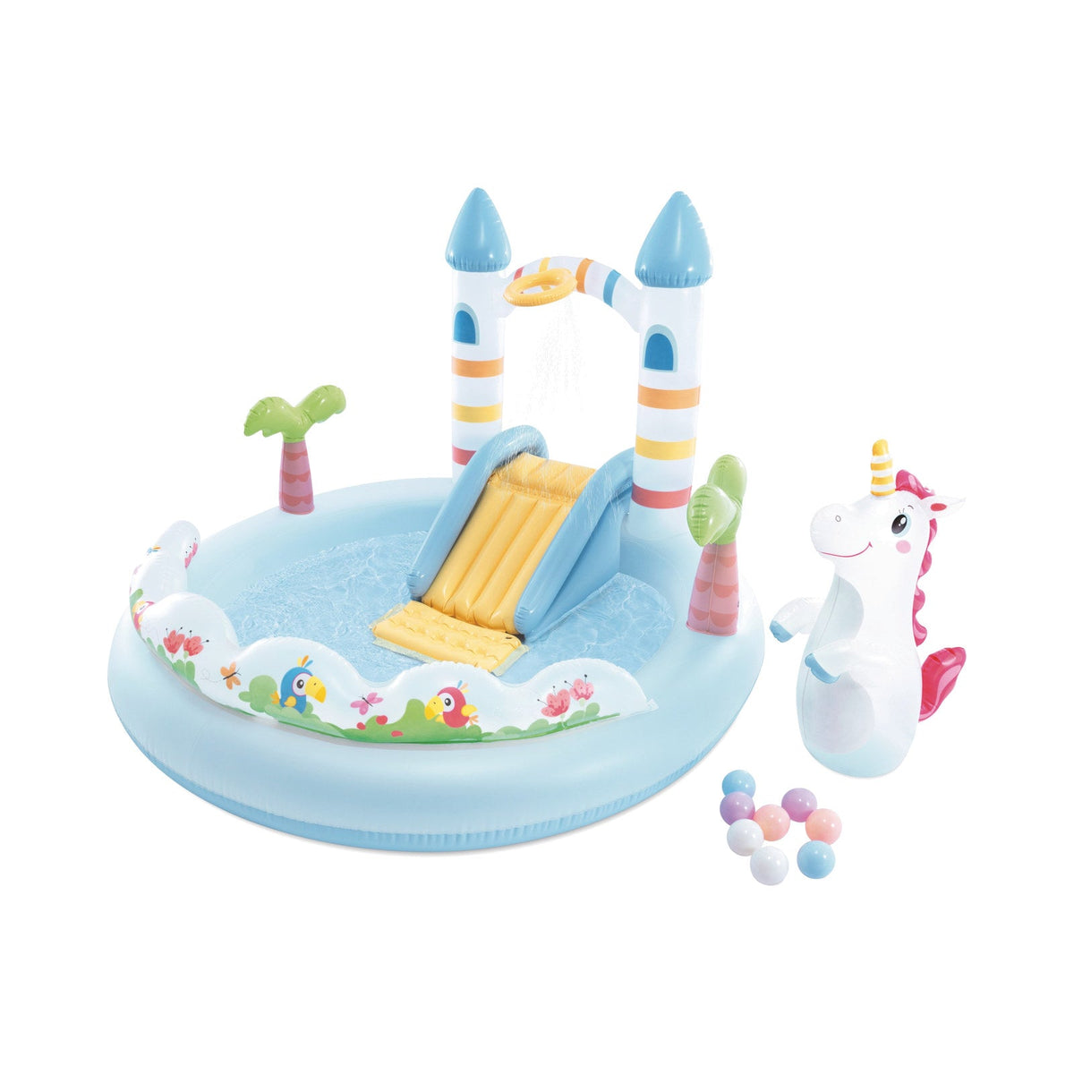 Centro de Juegos Inflable INTEX Castillo Unicornio con Tobogán 196 x 178 x 127 cm - vista 2