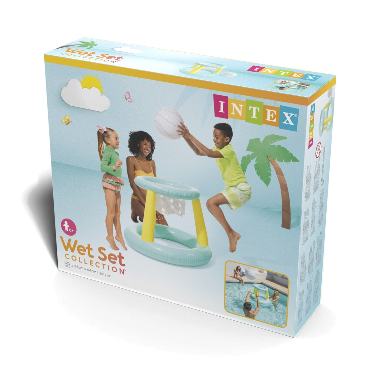 Aro de Básquetbol Flotante INTEX Mega Hoop con Pelota - caja 8