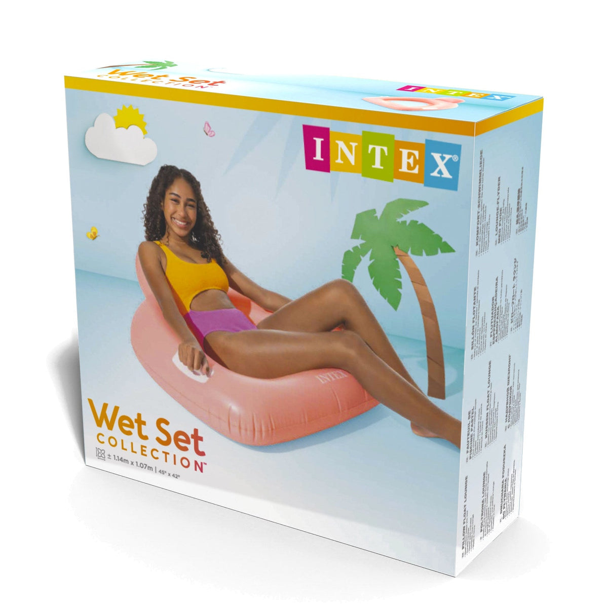 Sillón Flotante INTEX Pillow Float Lounge con Almohada 114 x 107 cm - caja 8