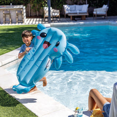 Flotador Inflable INTEX Ajolote 94 x 109 cm - en uso 7