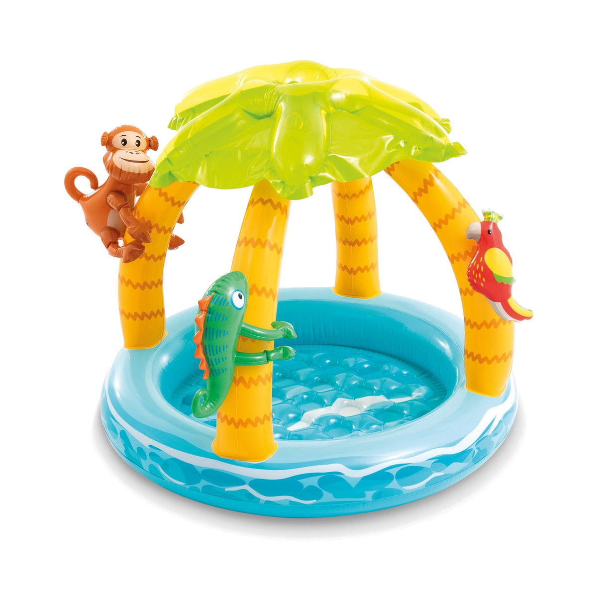 Piscina Inflable para Bebé INTEX Isla Tropical con Parasol 102 x 86 cm