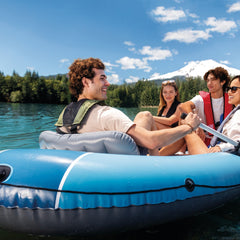 Bote Inflable INTEX Excursion 4 con Remos y Bomba 315 x 165 x 43 cm - en uso 7