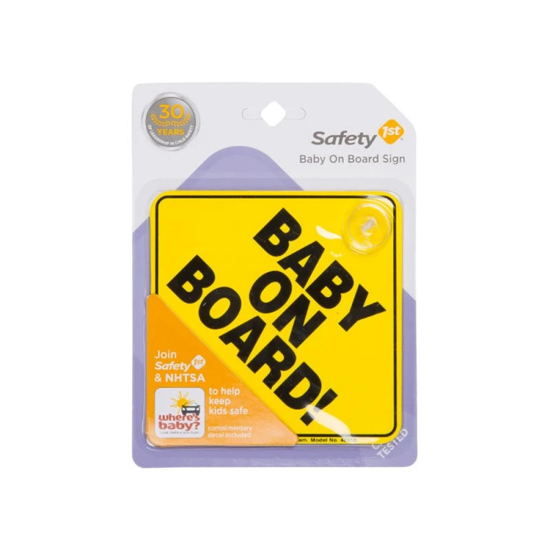 Letrero Baby On Board SAFETY 1ST