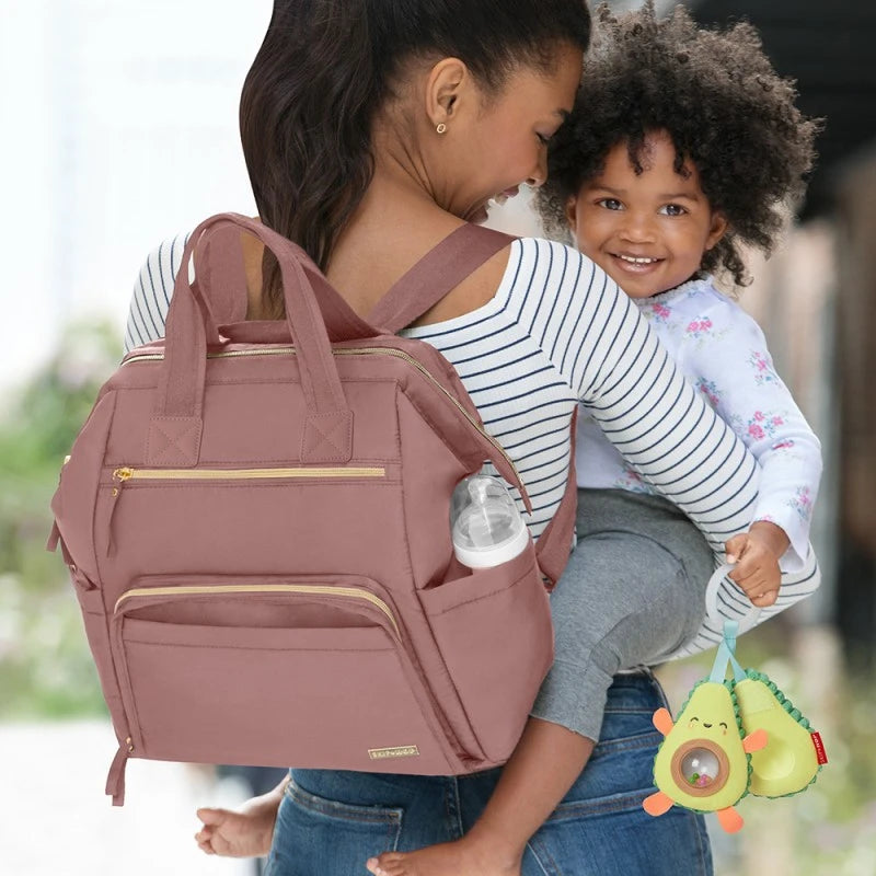 Mochila Pañalera SKIP HOP Wide Open, Dusty Rose