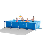 Piscina Estructural Rectangular INTEX Metal Frame, 4.50m x 2.20m x 84cm, 7.127L, con Bomba
