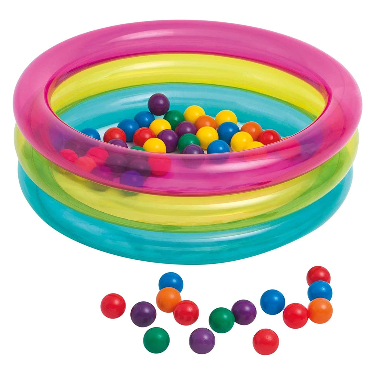 Piscina Inflable Intex con 50 Pelotas de Colores