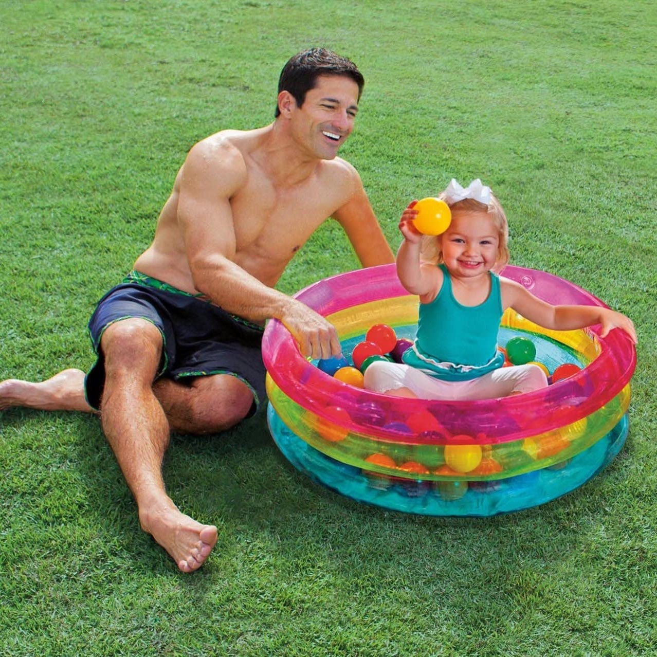 Piscina Inflable Intex con 50 Pelotas de Colores