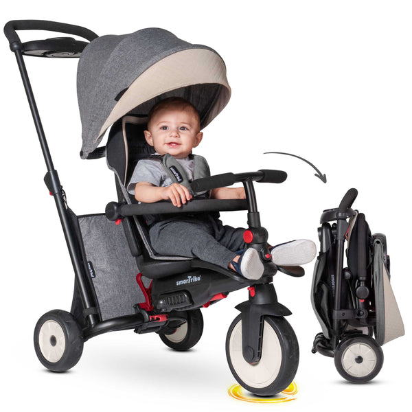 Triciclo 7 Etapas SMARTRIKE STR5 Folding Stroller Trike, Melange Gray
